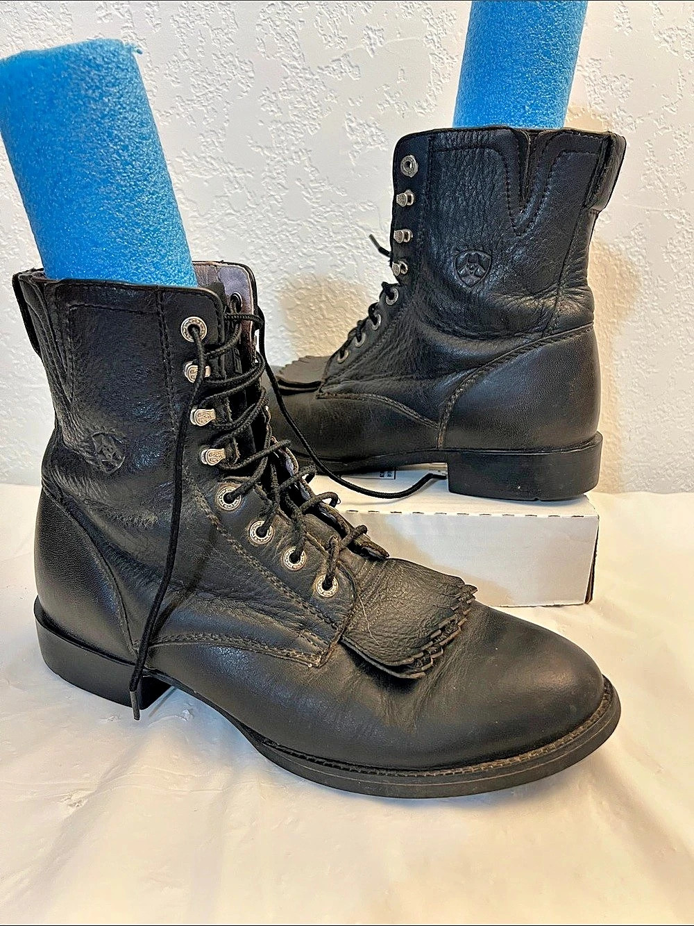 Ariat Heritage Lacer Boots Western Leather Black US 9B style 33502